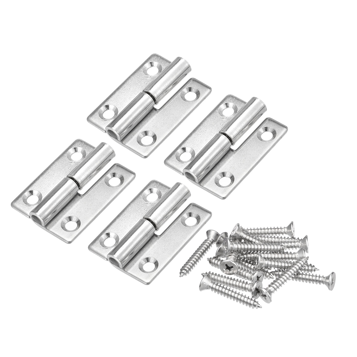 uxcell Uxcell Lift Off Hinge, 2" 304 Stainless Steel Right Detachable Slip Joint Flag Hinges 4pcs