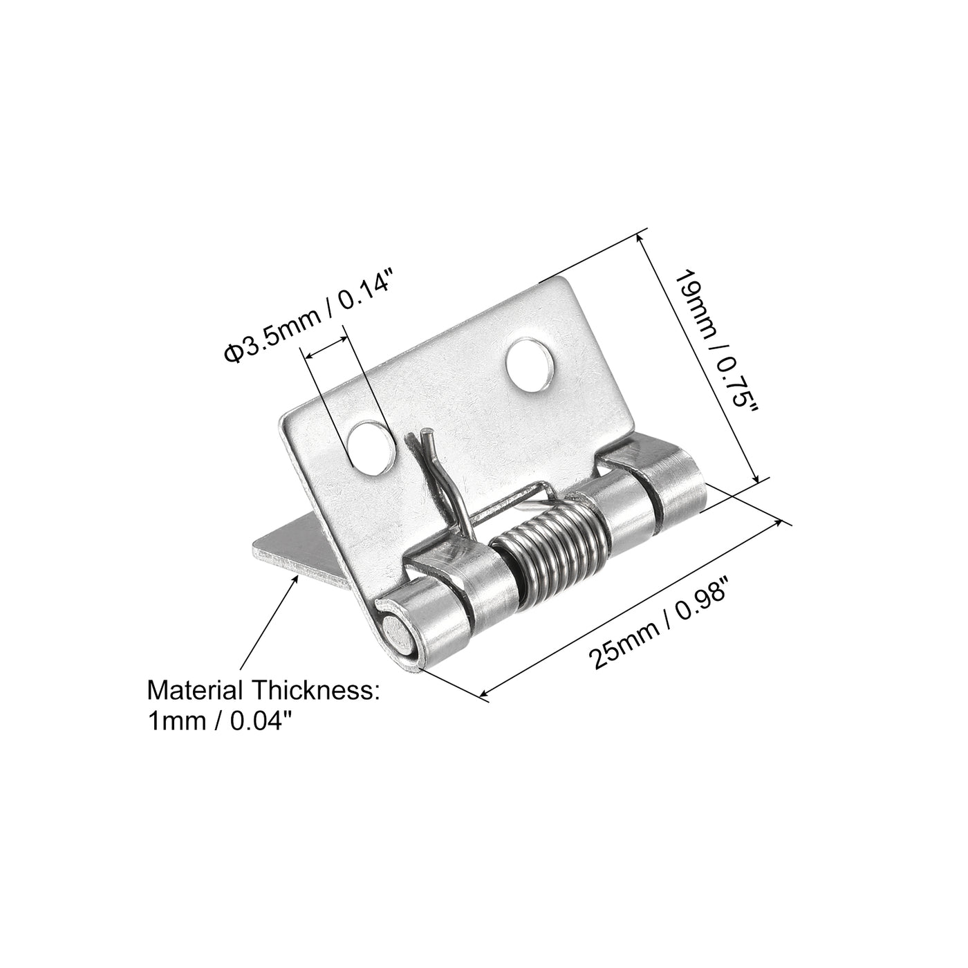 Harfington Spring Loaded Hinges Stainless Steel Self Closing Hinge for Cabinet