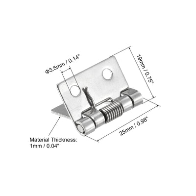 Harfington Spring Loaded Hinges Stainless Steel Self Closing Hinge for Cabinet