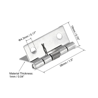 Harfington Spring Loaded Hinges Stainless Steel Self Closing Hinge for Cabinet