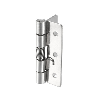 Harfington Uxcell Spring Loaded Hinges, 2.5" 304 Stainless Steel Self Closing Hinge for Cabinet 2pcs