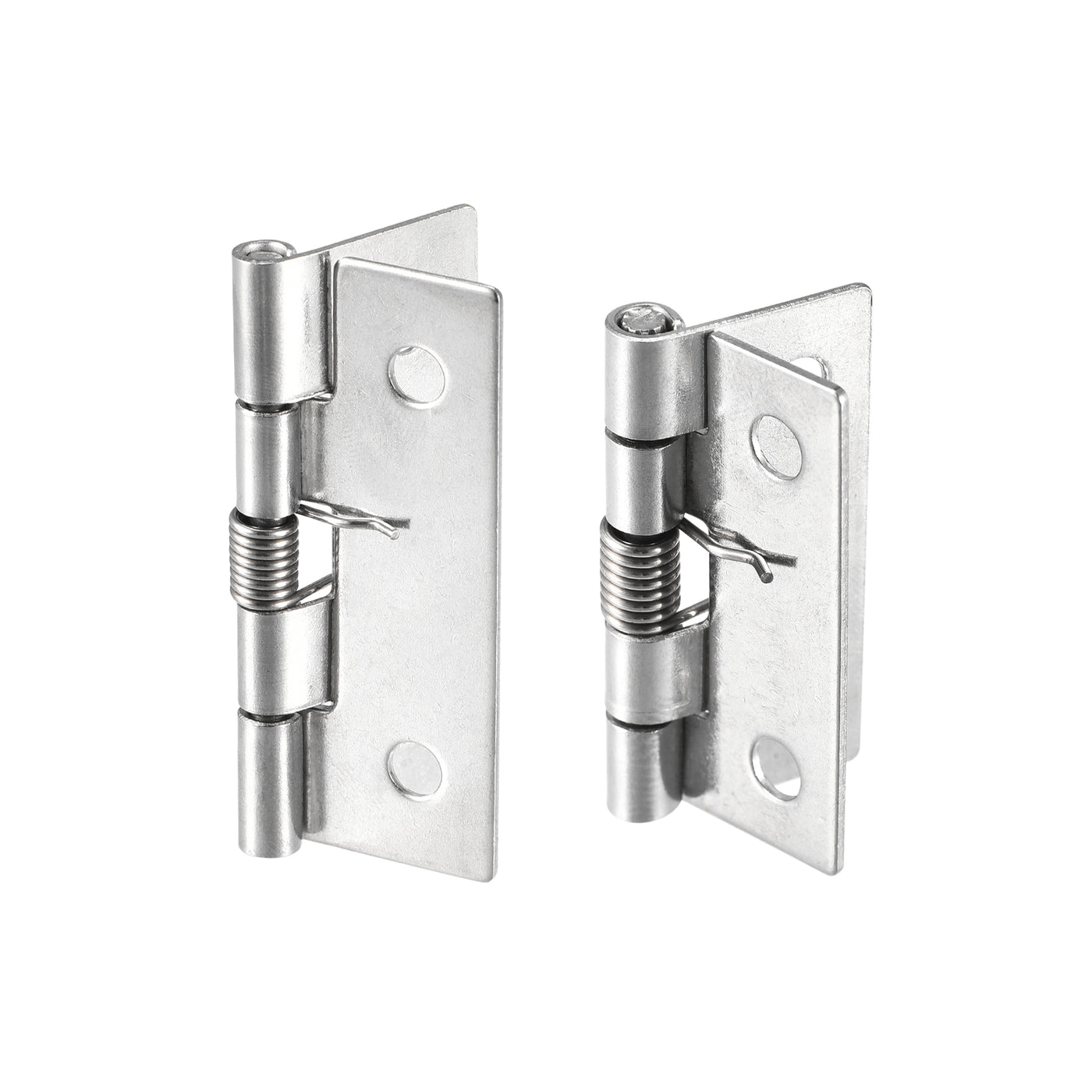 uxcell Uxcell 1Set Federbelastete Scharnier 1.5" 2" 304 Edelstahl Selbstschließend für Schrank