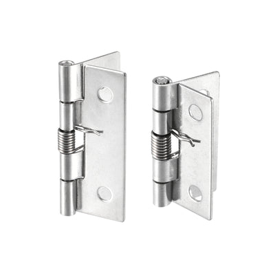 Harfington Uxcell 1Set Federbelastete Scharnier 1.5" 2" 304 Edelstahl Selbstschließend für Schrank