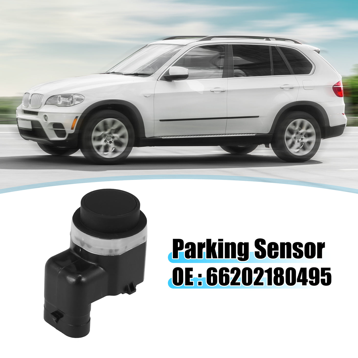 X AUTOHAUX 2 Pcs Car Bumper PDC Reverse Parking Assist Sensor for BMW x Series E53 E70 E71 E83 X3 2006 2007 2008 2009 2010 2011 66202180495