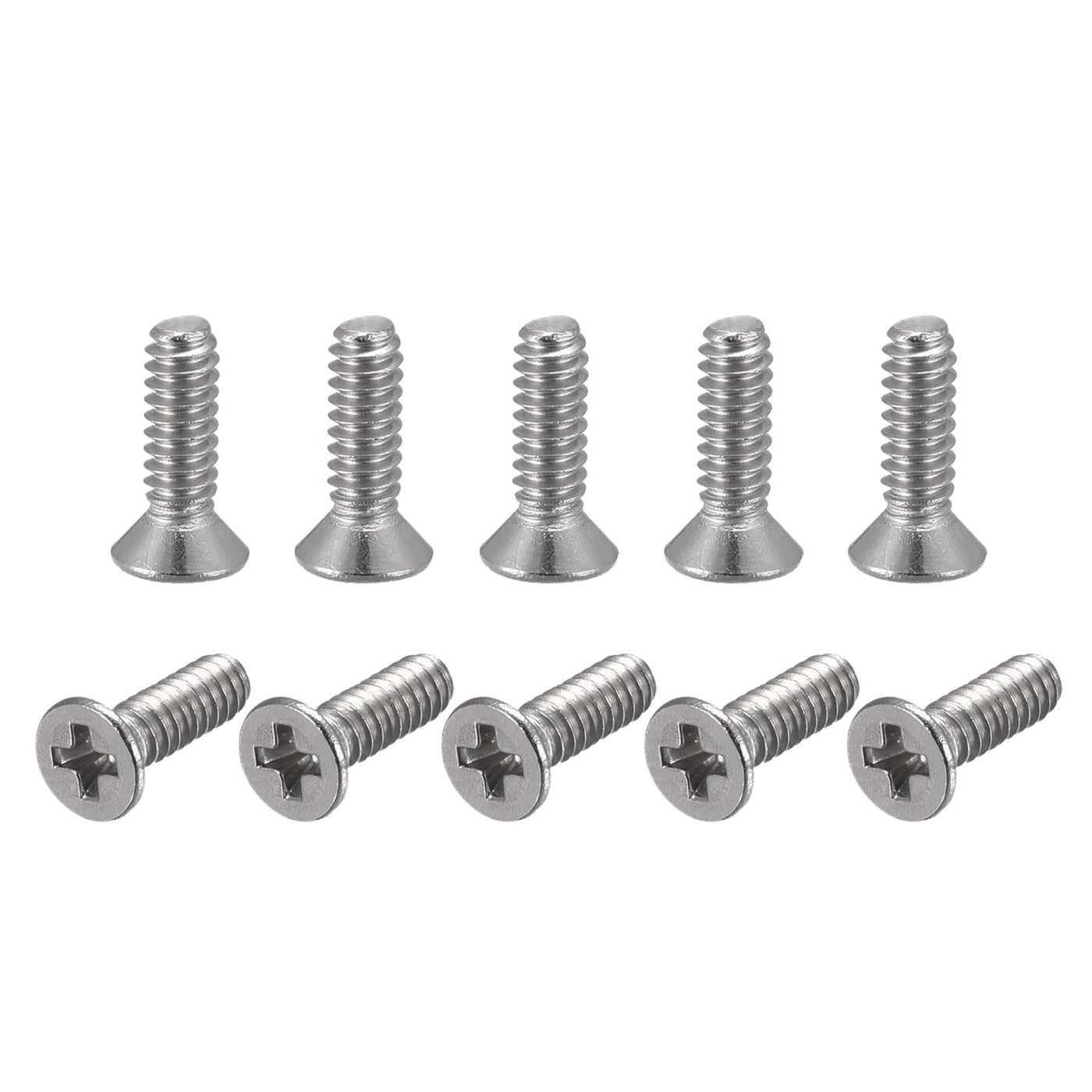 uxcell Uxcell 4#-40x3/8" Flat Head Machine Screws Phillips 304 Stainless Steel Bolts 200pcs