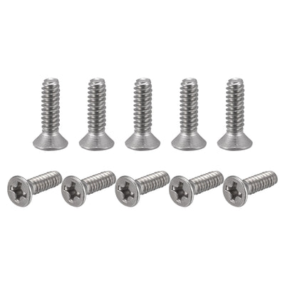 Harfington Uxcell 6#-32x1/2" Flat Head Machine Screws Phillips 304 Stainless Steel Bolts 200pcs