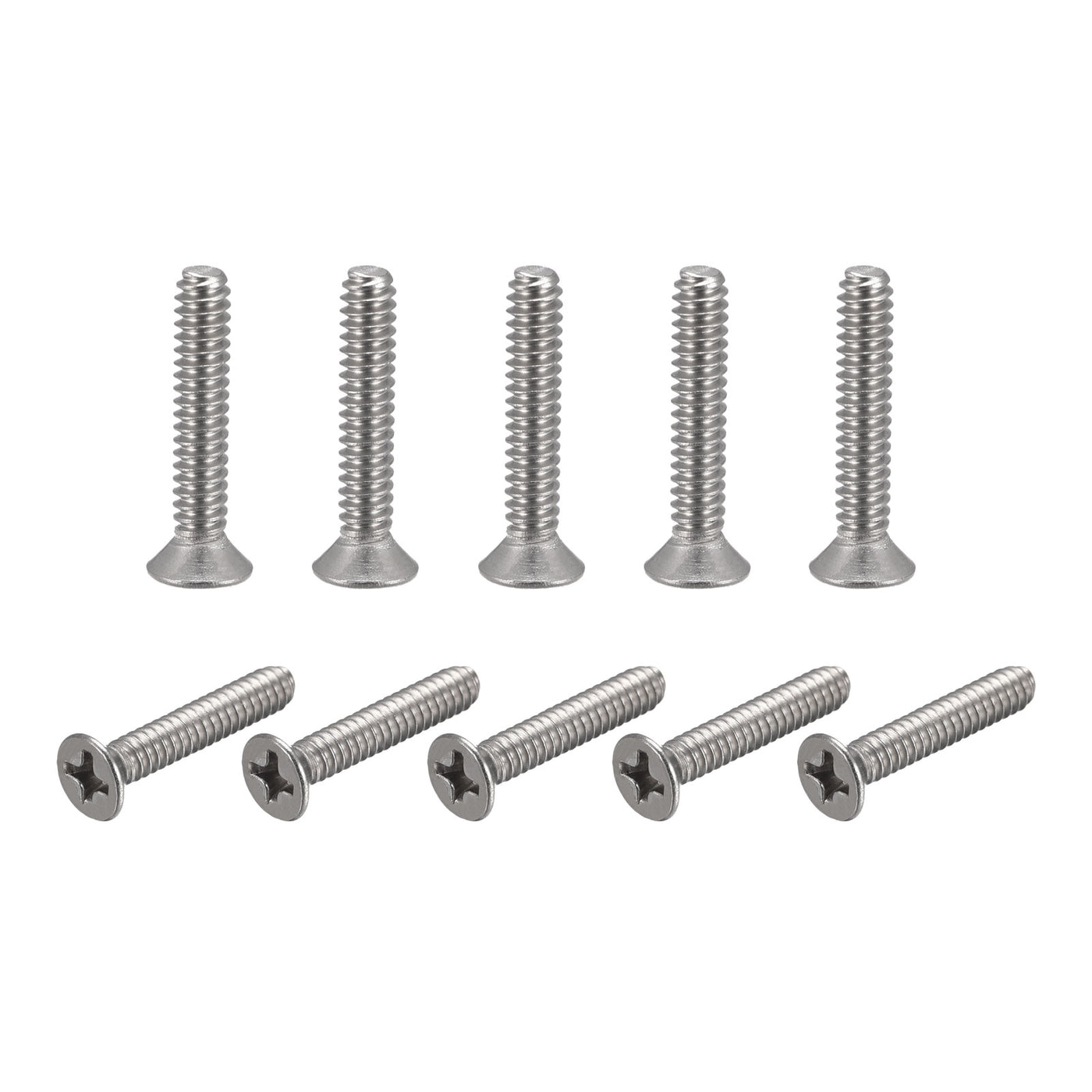 uxcell Uxcell 6#-32x3/4" Flat Head Machine Screws Phillips 304 Stainless Steel Bolts 200pcs