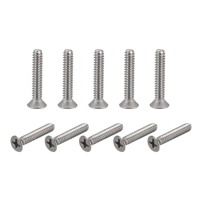 Harfington Uxcell 6#-32x3/4" Flat Head Machine Screws Phillips 304 Stainless Steel Bolts 200pcs