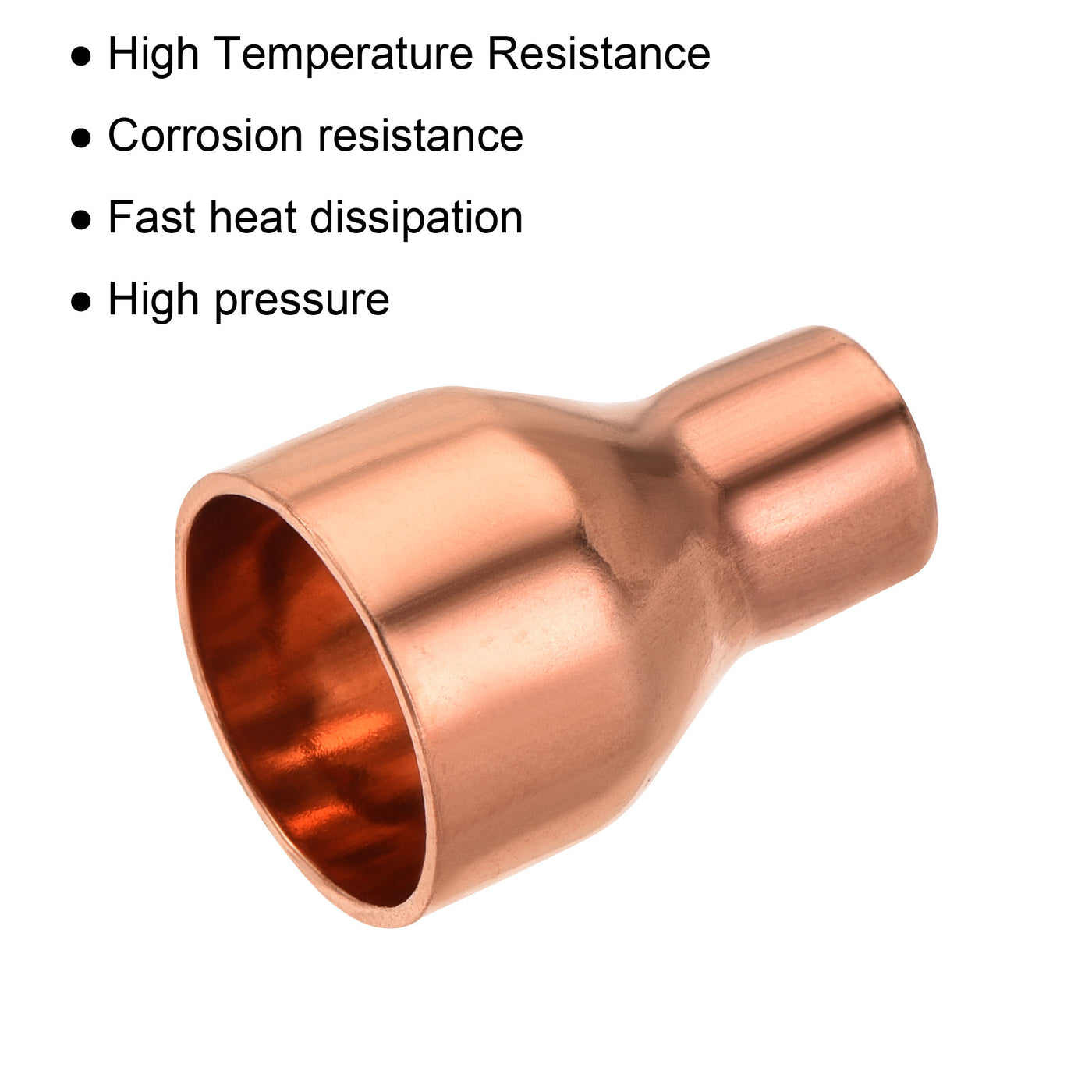 Harfington 3 Stück Kupfer Reduziermuffe Fitting mit Schweißende für HLK-Kälteadapter 5/16 x 5/8 Zoll ID