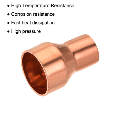 Harfington Kupfer Reduziermuffe Fitting mit Schweißende für HLK-Kälteadapter 3/8 x 5/8 Zoll ID