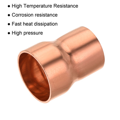 Harfington Kupfer Reduziermuffe Fitting mit Schweißende für HLK-Kälteadapter 5/8 x 3/4 Zoll ID