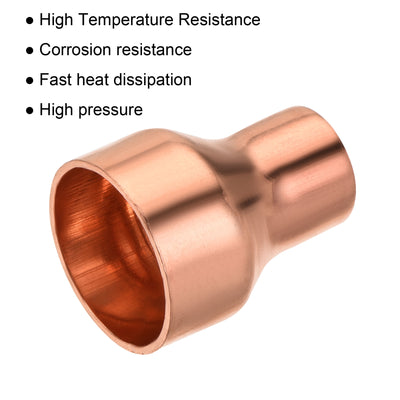 Harfington 3 Stück Kupfer Reduziermuffe Fitting mit Schweißende für HLK-Kälteadapter 1/2 x 7/8 Zoll ID