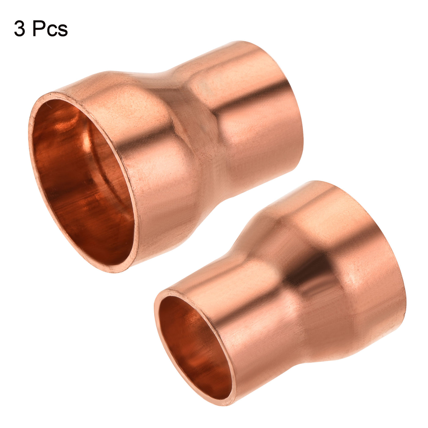 Harfington 3 Stück Kupfer Reduziermuffe Fitting mit Schweißende für HLK-Kälteadapter 5/8 x 7/8 Zoll ID