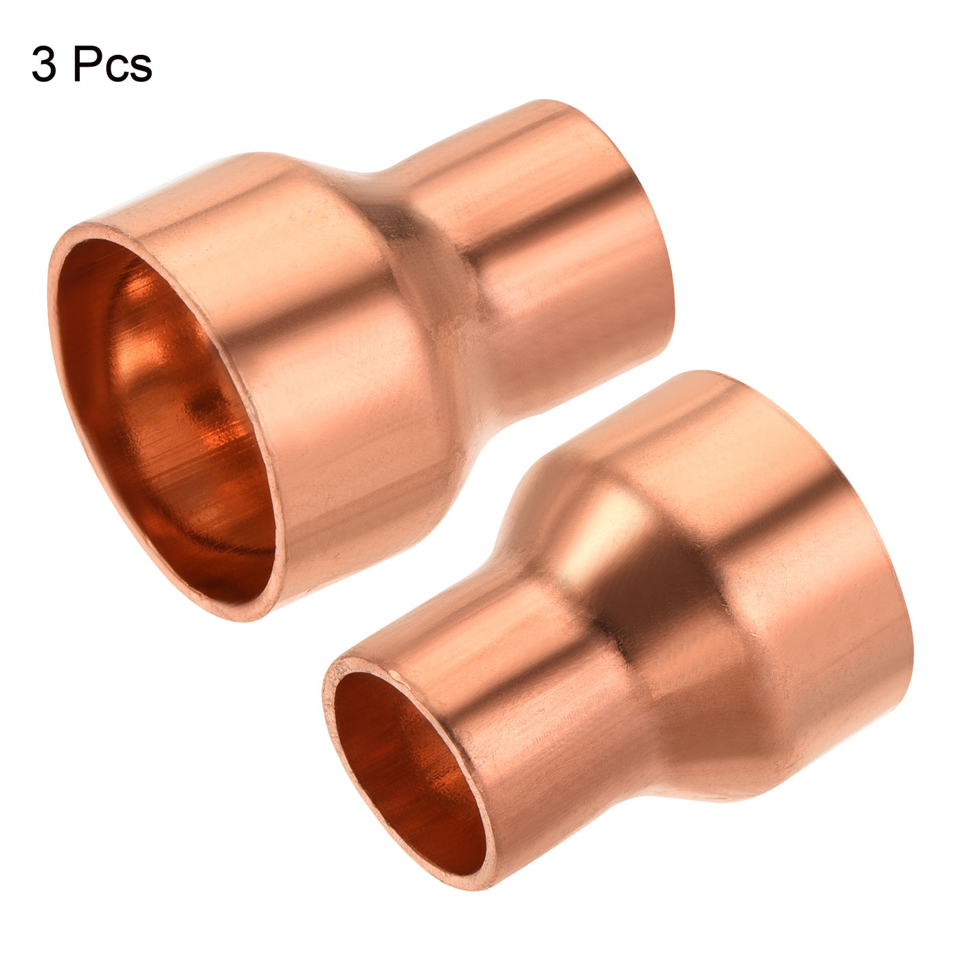 Harfington 3 Stück Kupfer Reduziermuffe Fitting mit Schweißende für HLK-Kälteadapter 5/8 x 1 Zoll ID