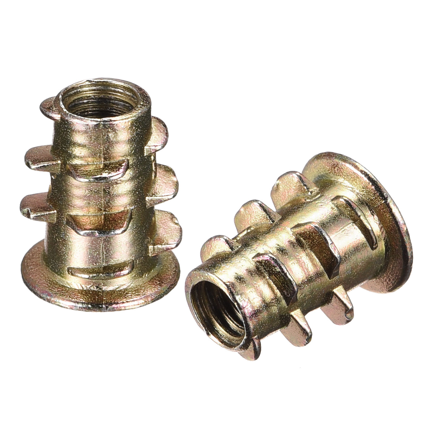 uxcell Uxcell M4x10mm Furniture Screw-in Nut Zinc Alloy Threaded Insert Nuts for Wood 80pcs