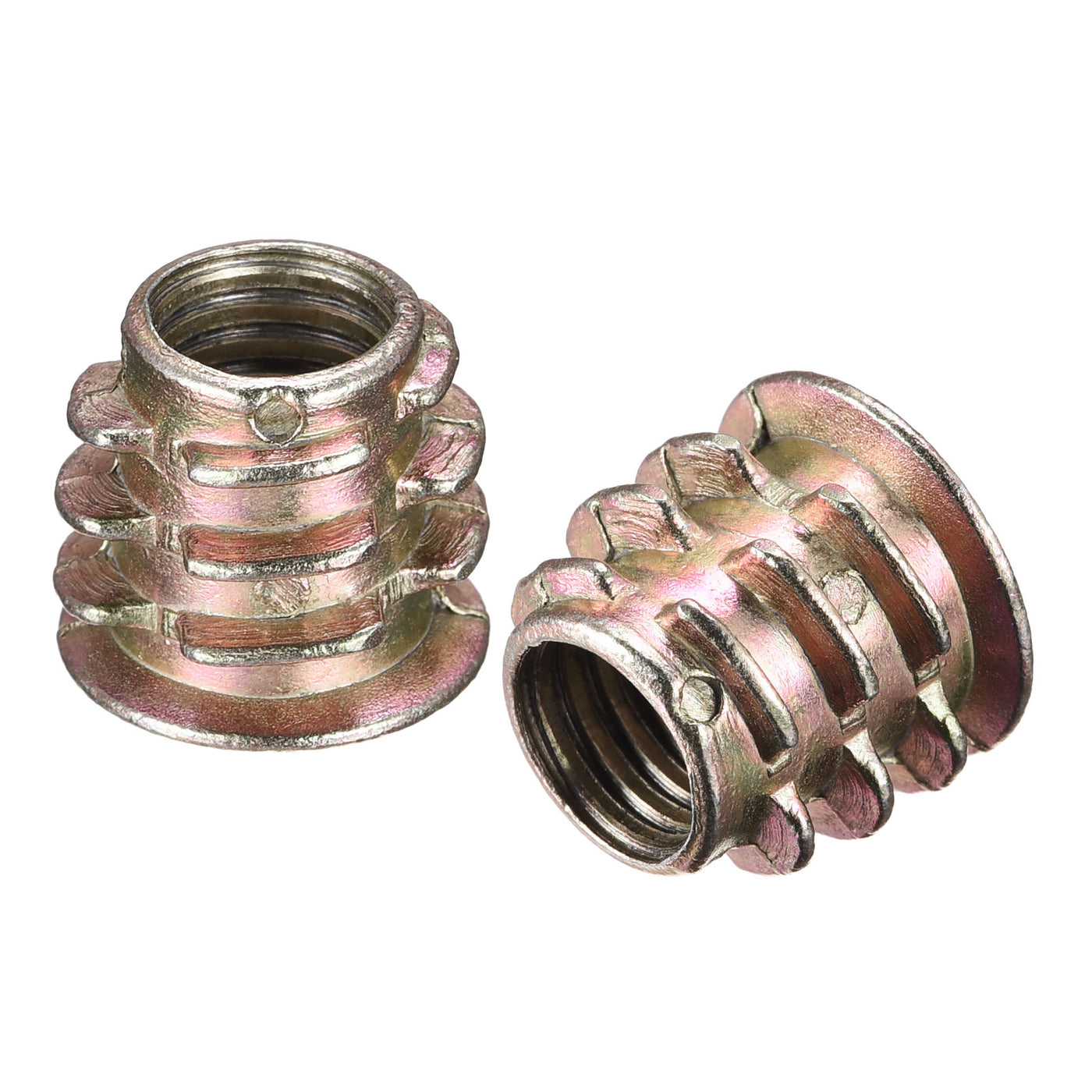 uxcell Uxcell M8x13mm Furniture Screw-in Nut Zinc Alloy Threaded Insert Nuts for Wood 36pcs