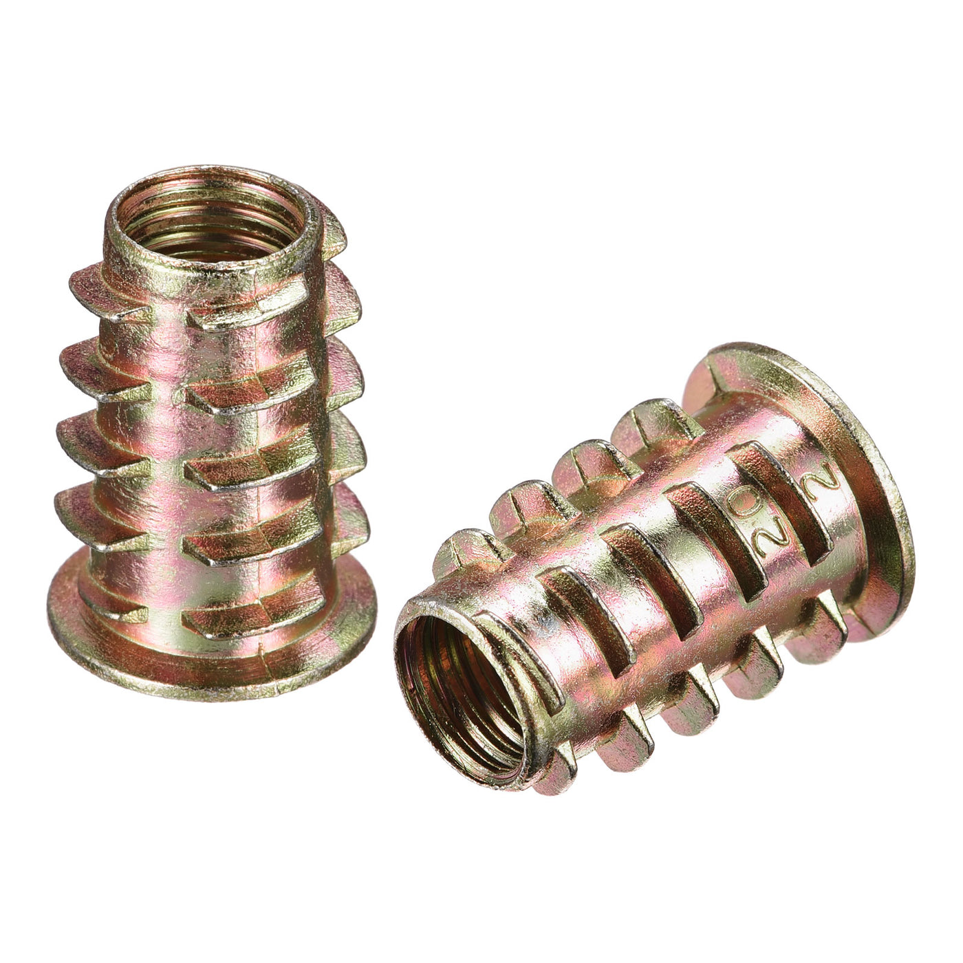 uxcell Uxcell M8x20mm Furniture Screw-in Nut Zinc Alloy Threaded Insert Nuts for Wood 25pcs