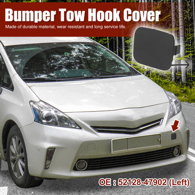 Harfington Front Left Bumper Tow Hook Cover 52128-47902 for Toyota Prius V 2012 2013 2014 Car Tow Hook Eye Hole Cover Plug