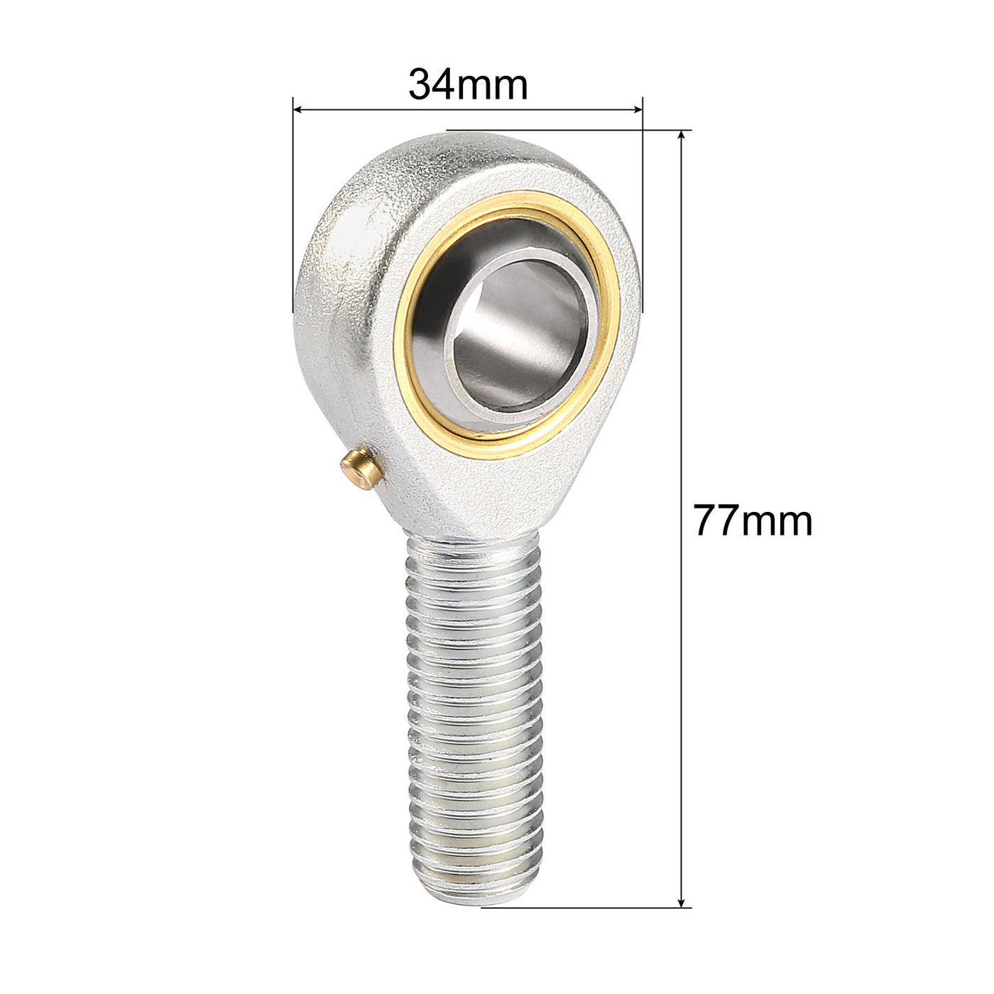 uxcell Uxcell POS14 Rod End Bearing 14mm Bore Self-lubricated M14x2.0 Right Hand Male Thread