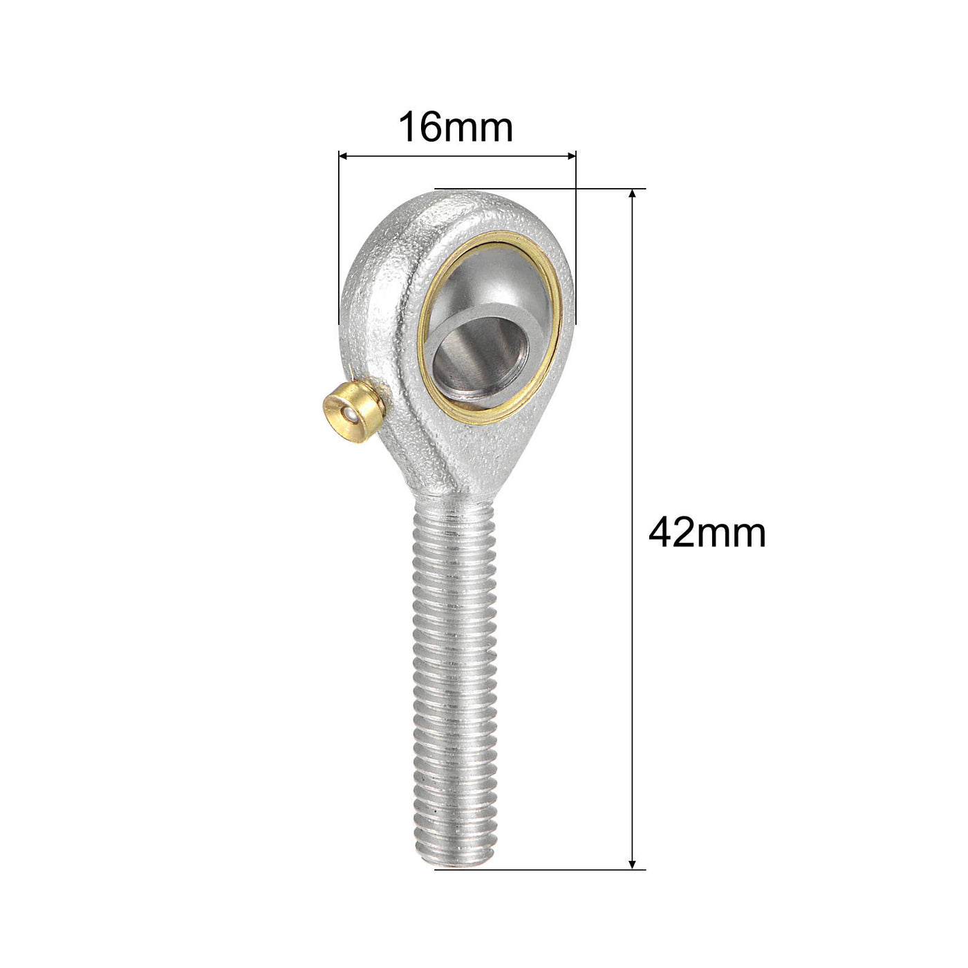 uxcell Uxcell POS5 Rod End Bearing 5mm Bore Self-lubricated M5x0.8 Left Hand Male Thread