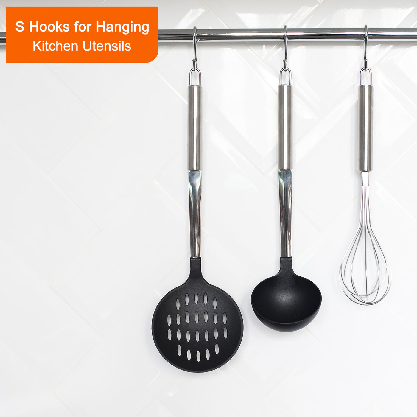 Harfington S Hooks Stainless Steel Hanger for Hanging Kitchenware, Bathroom Supplies,