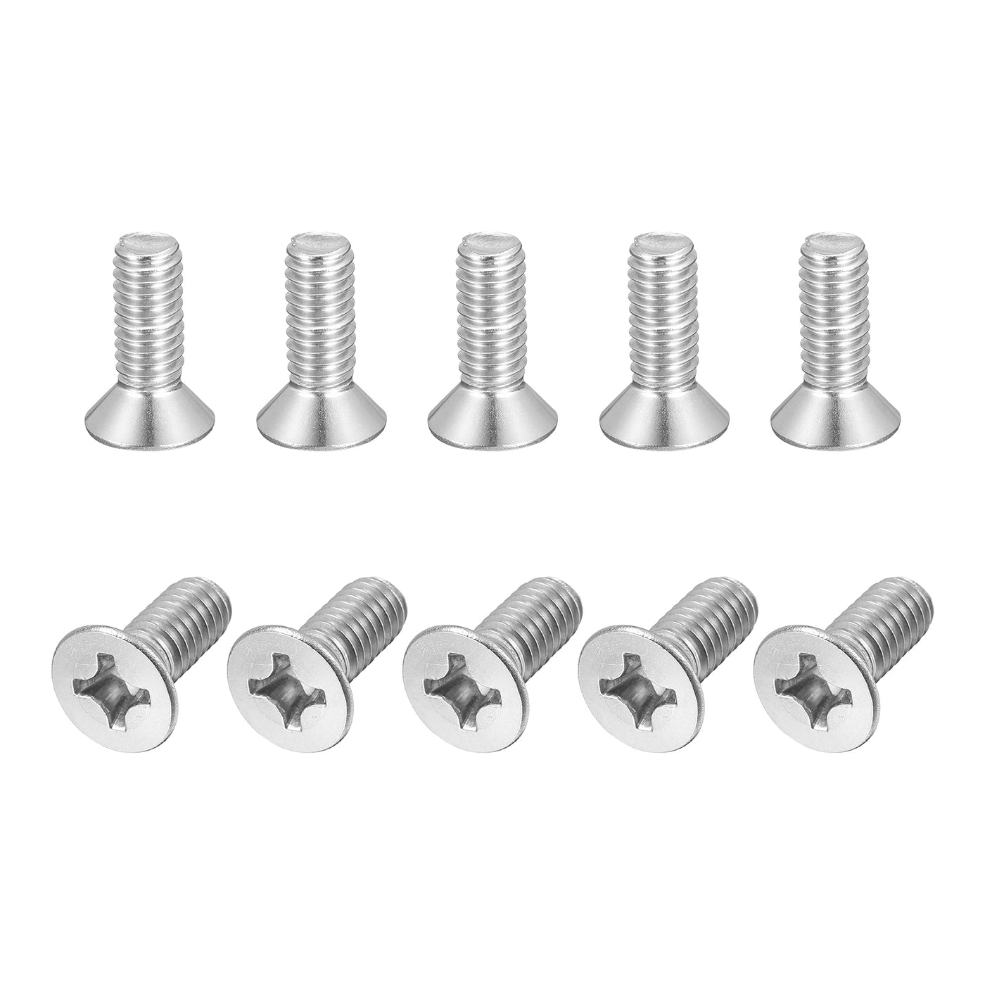 uxcell Uxcell 5/16-18x1" Flat Head Machine Screws Phillips 304 Stainless Steel Bolts 20pcs