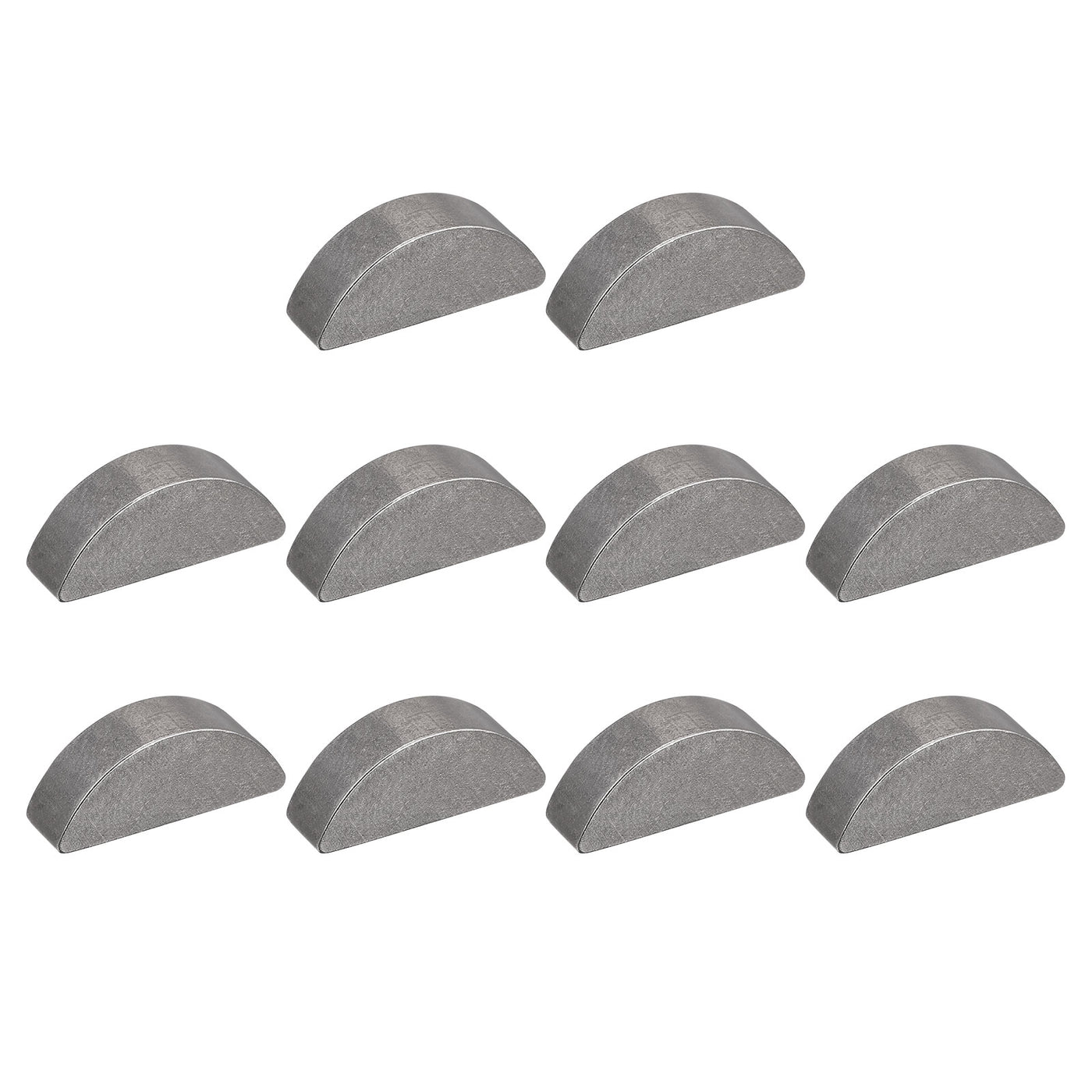 uxcell Uxcell Woodruff Keys, 10pcs Steel 5mm Width x 7.5mm Height x 19mm Diameter