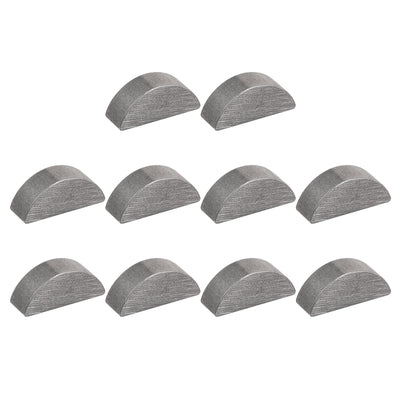 Harfington Uxcell Woodruff Keys, 10pcs Steel 5mm Width x 6.5mm Height x 16mm Diameter