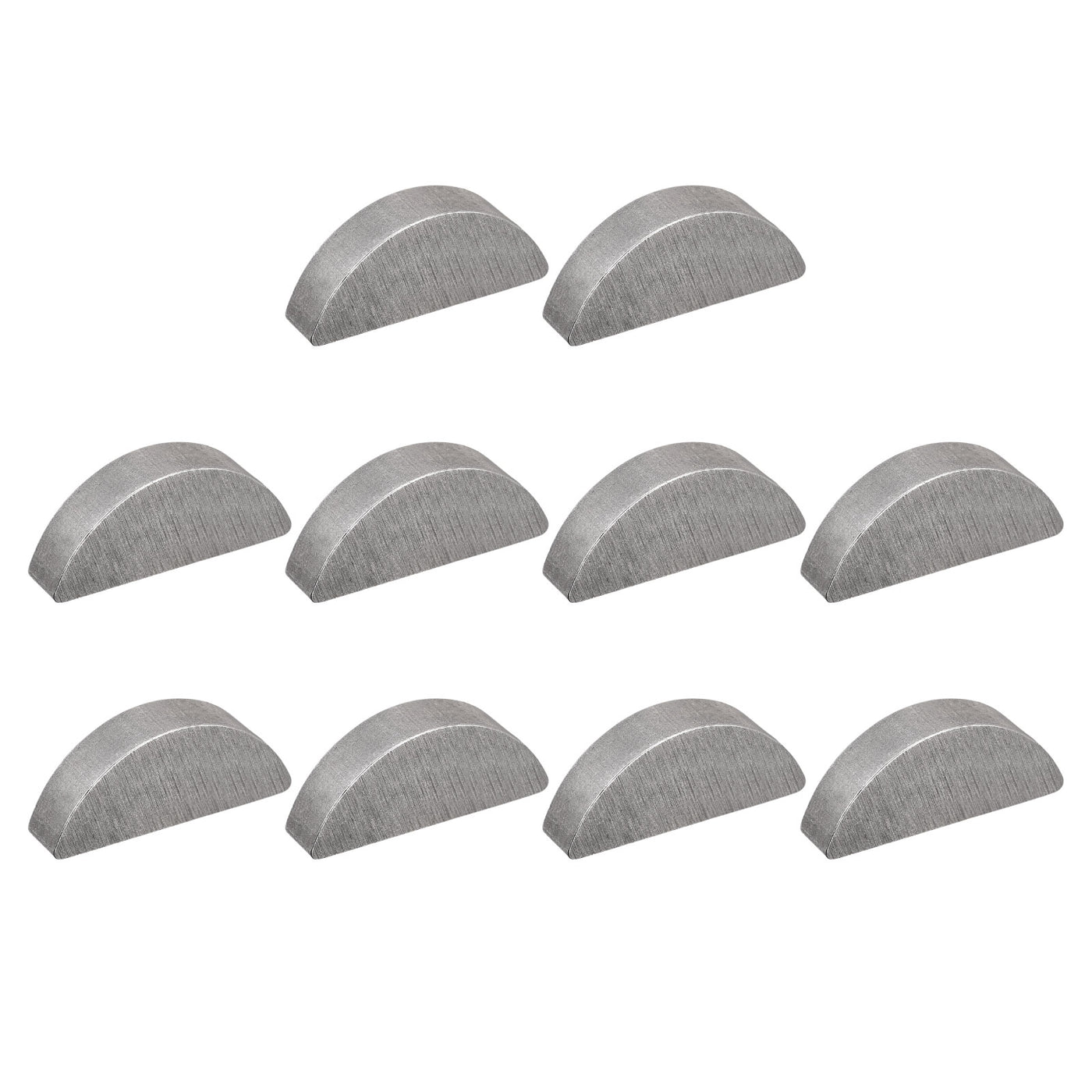 uxcell Uxcell Woodruff Keys, 10pcs Steel 5mm Width x 10mm Height x 25mm Diameter