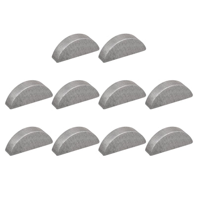 Harfington Uxcell Woodruff Keys, 10pcs Steel 5mm Width x 10mm Height x 25mm Diameter