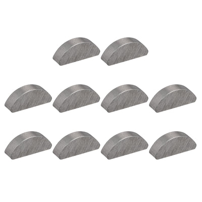 Harfington Uxcell Woodruff Keys, 10pcs Steel 4mm Width x 6.5mm Height x 16mm Diameter