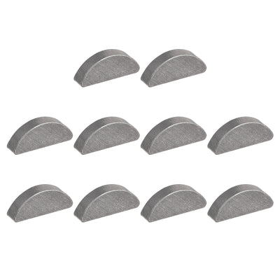 Harfington Uxcell Woodruff Keys, 10pcs Steel 4mm Width x 7.5mm Height x 19mm Diameter