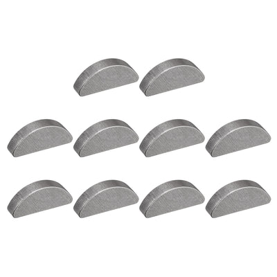 Harfington Uxcell Woodruff Keys, 10pcs Steel 3mm Width x 6.5mm Height x 16mm Diameter