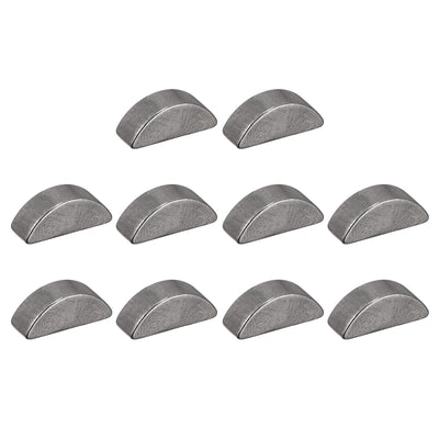 Harfington Uxcell Woodruff Keys, 10pcs Steel 3mm Width x 3.7mm Height x 10mm Diameter