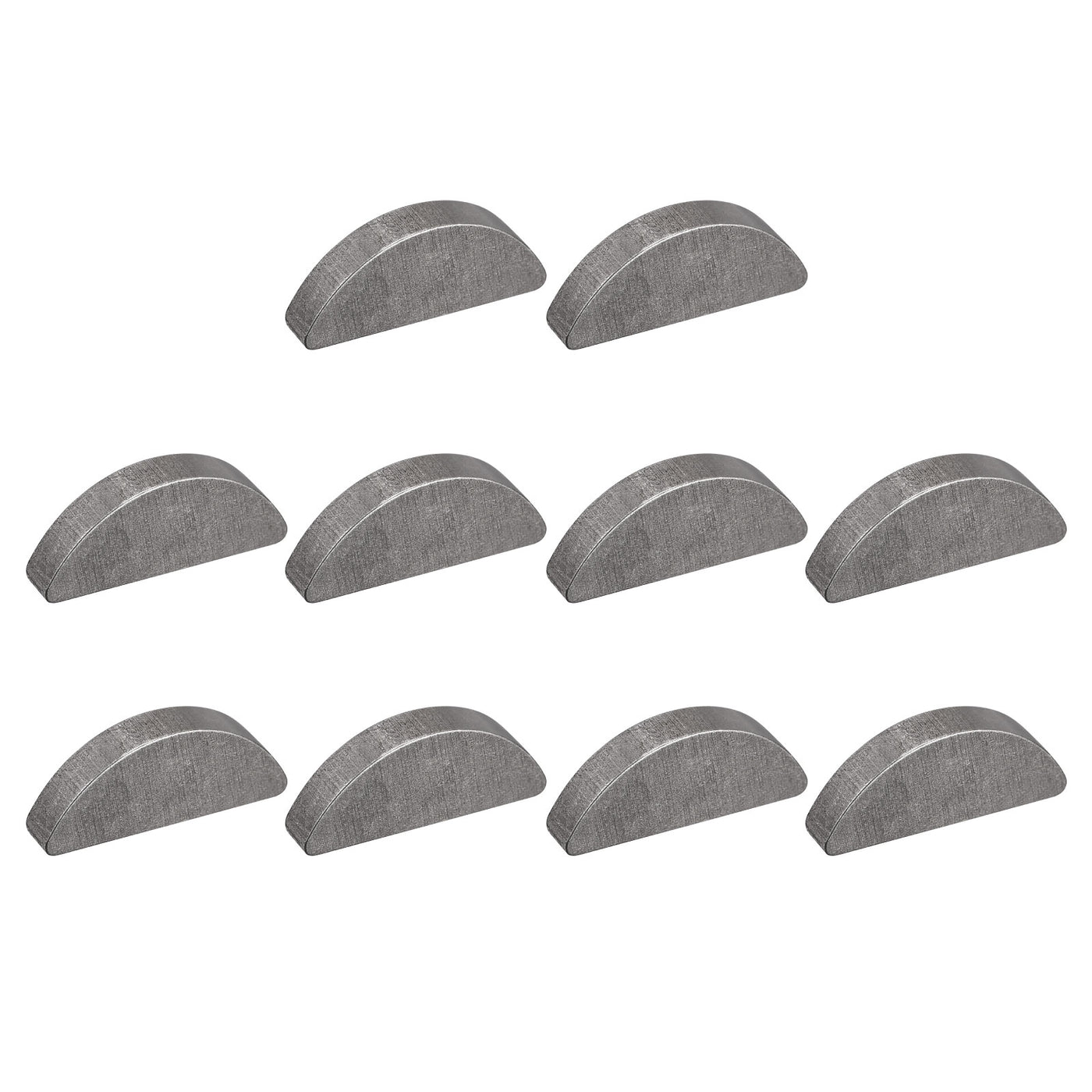 uxcell Uxcell Woodruff Keys, 10pcs Steel 3mm Width x 7.5mm Height x 19mm Diameter