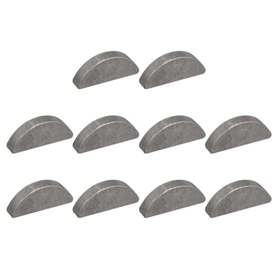 Harfington Uxcell Woodruff Keys, 10pcs Steel 3mm Width x 7.5mm Height x 19mm Diameter