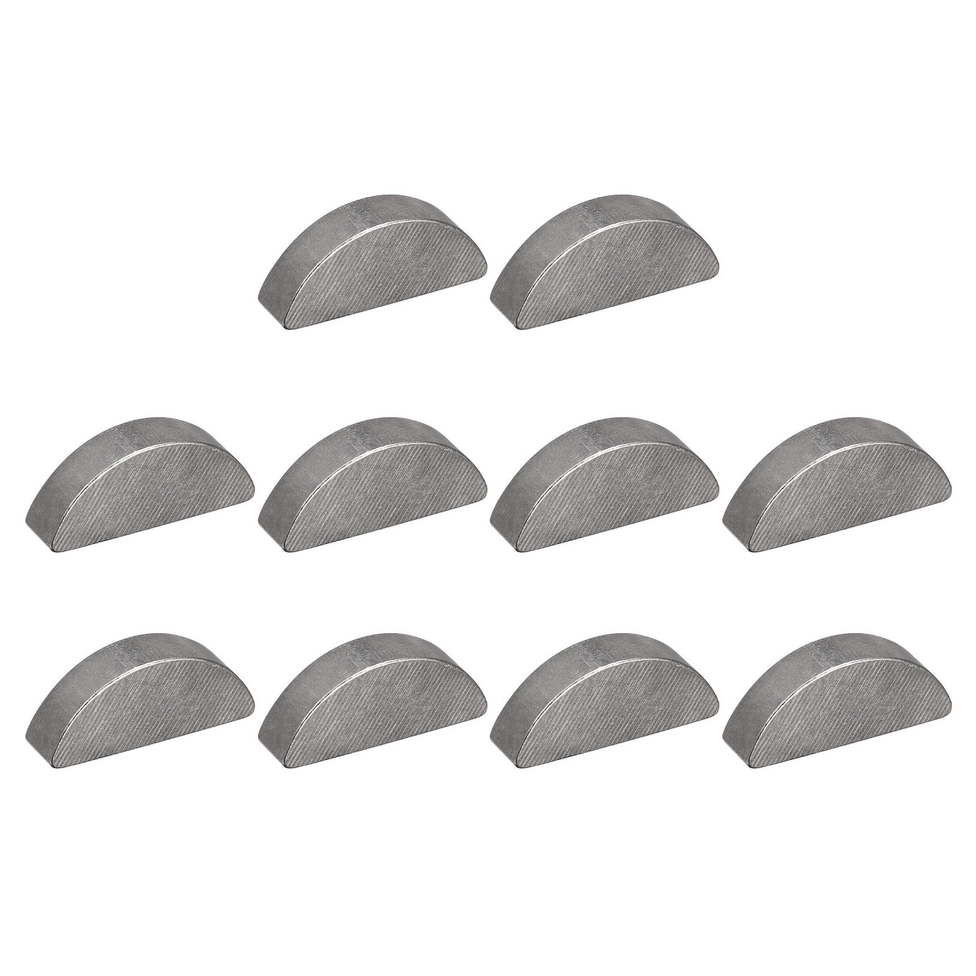 uxcell Uxcell Woodruff Keys, 10pcs Steel 6mm Width x 10mm Height x 25mm Diameter