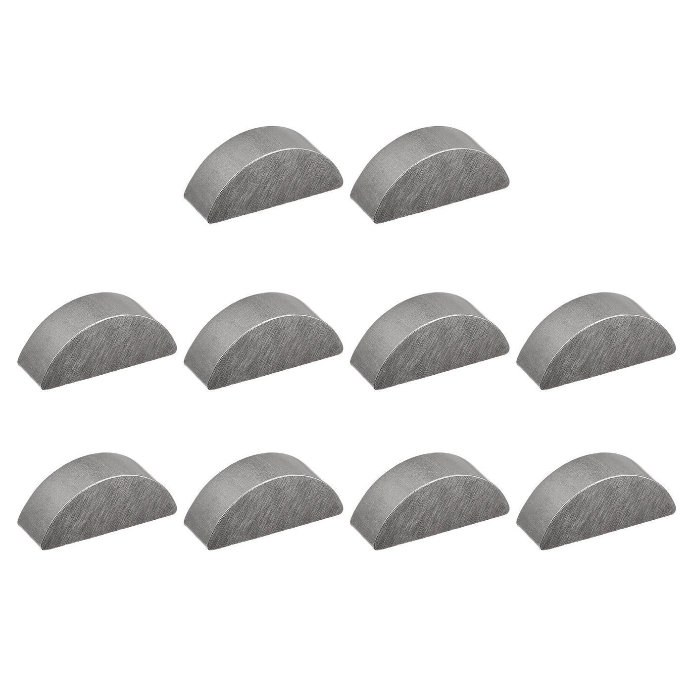 uxcell Uxcell Woodruff Keys, 20pcs Steel 8mm Width x 10mm Height x 25mm Diameter