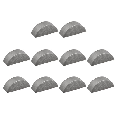 Harfington Uxcell Woodruff Keys, 20pcs Steel 8mm Width x 10mm Height x 25mm Diameter