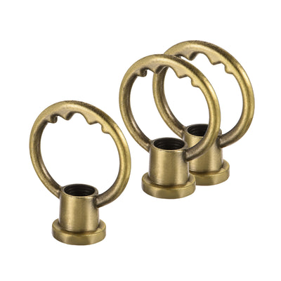 Harfington Eye Nut 5kg Max Load M10 Thread Ring Shape Female Loop for Hanging Lamp Chandelier, Bronze Pack of 3