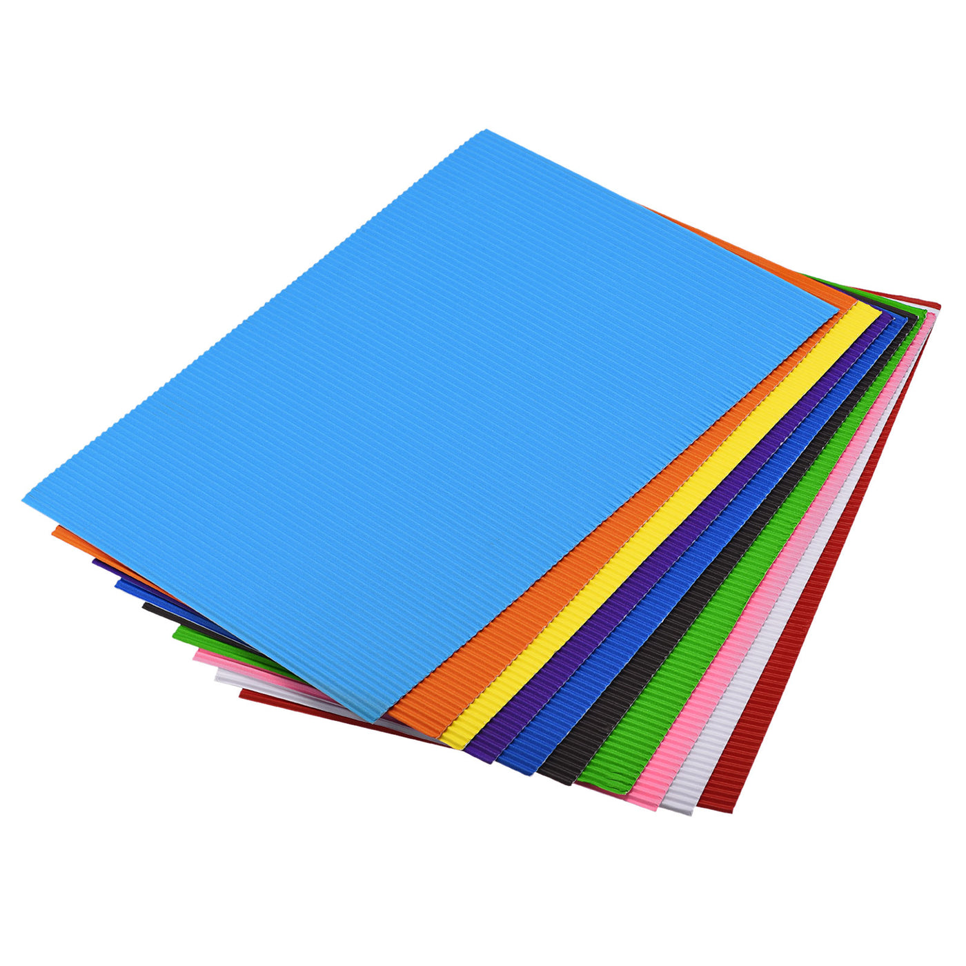 Harfington Corrugated Paper Sheets 60pcs 11.8-inch x 7.87-inch Colorful Cardboard