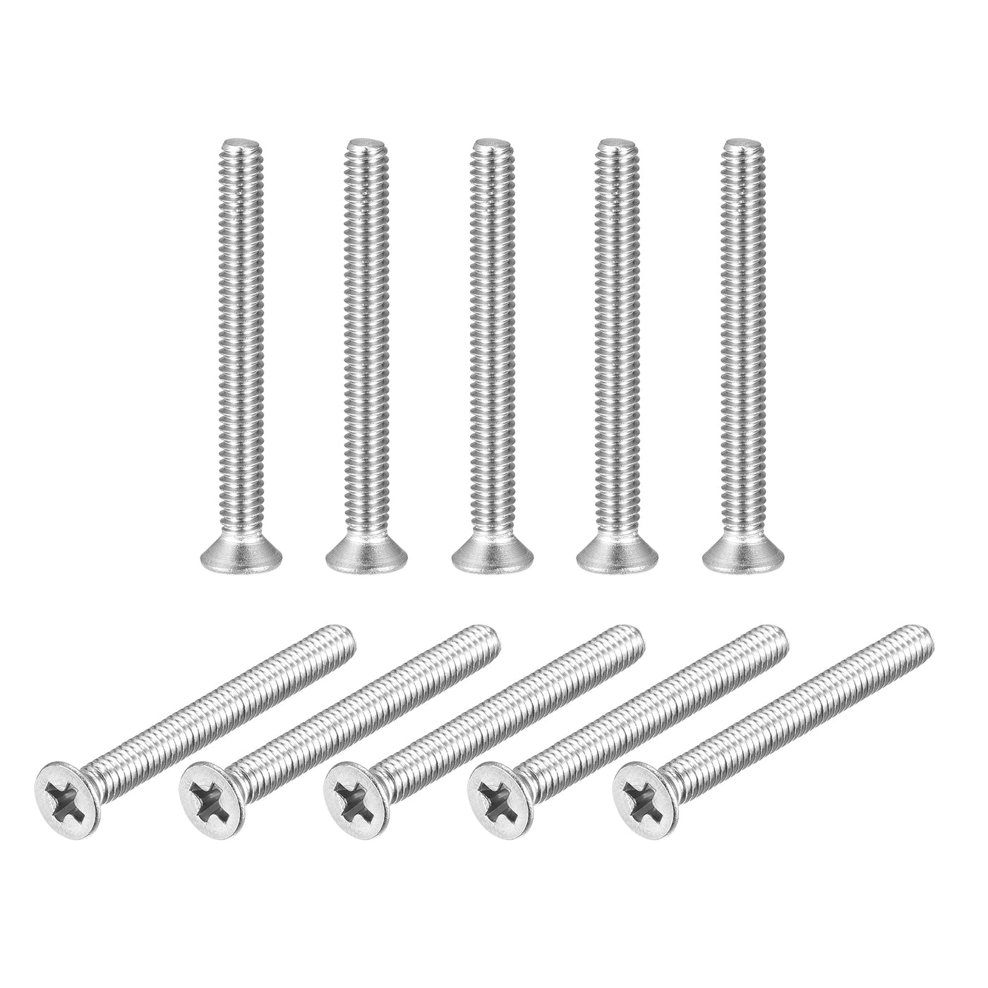 uxcell Uxcell 8#-32x1-1/2" Flat Head Machine Screws Phillips 304 Stainless Steel Bolts 25pcs