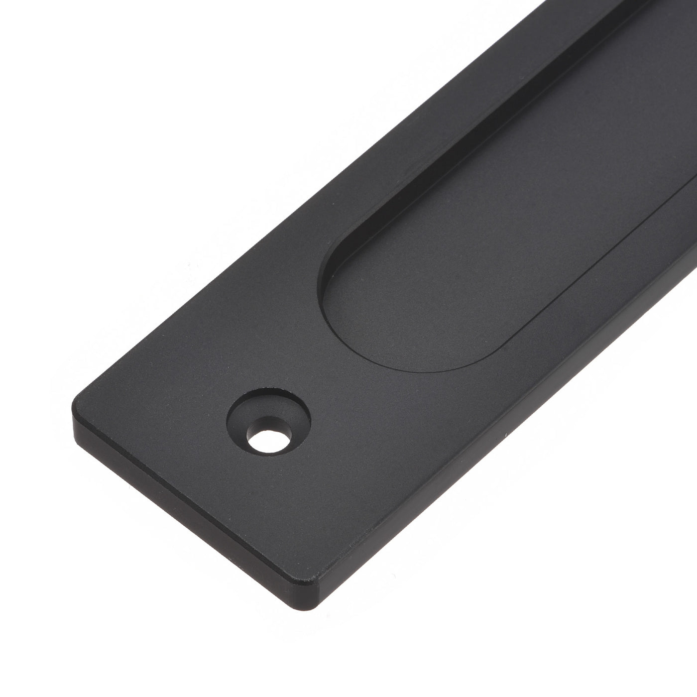 uxcell Uxcell Finger Flush Pull Handle 180x40x5.7mm Rectangle for Drawer Door Black