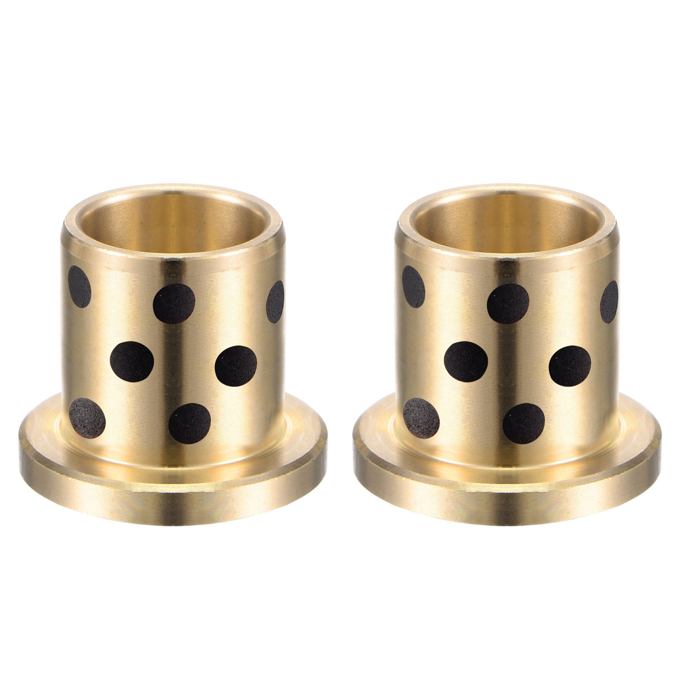 uxcell Uxcell Flanged Sleeve Bearings Wrapped Oilless Bushing Brass