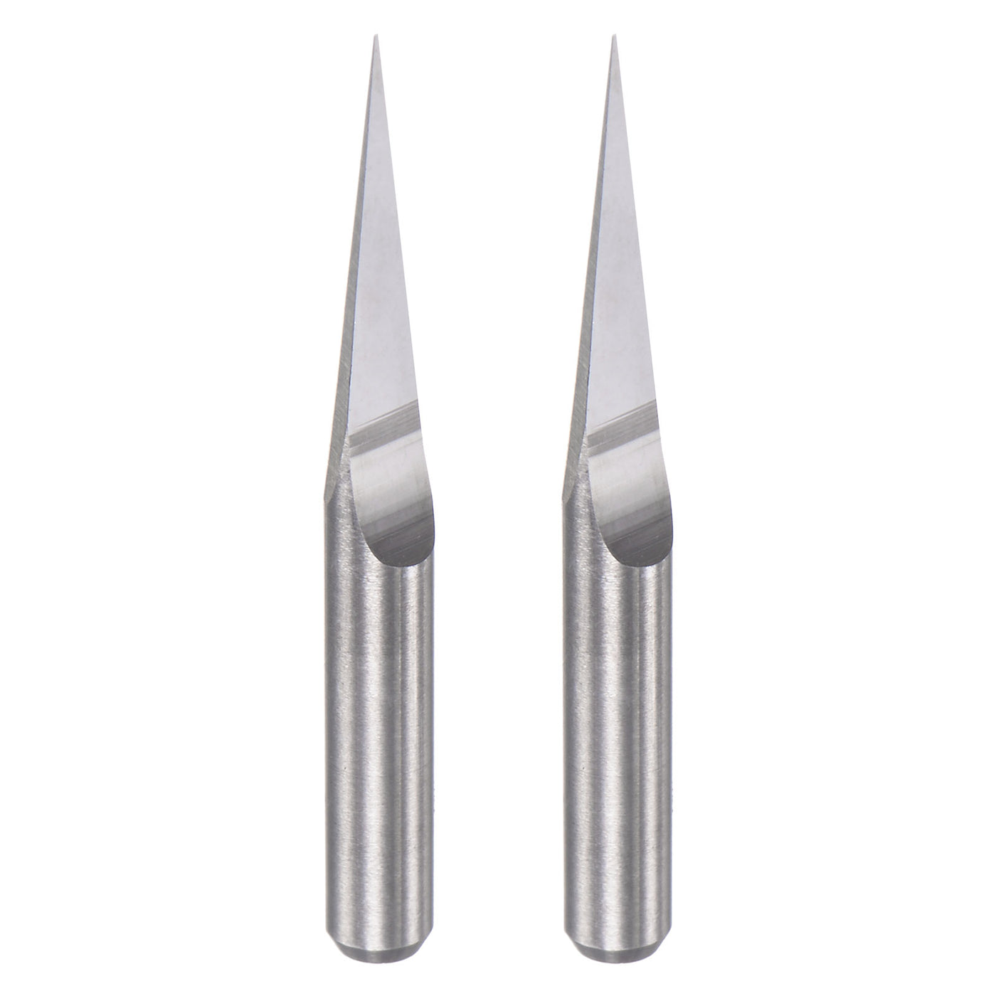 uxcell Uxcell 1/8" Shank 0.2mm Tip 10 Degree Solid Carbide Wood Engraving CNC Router Bit 2pcs