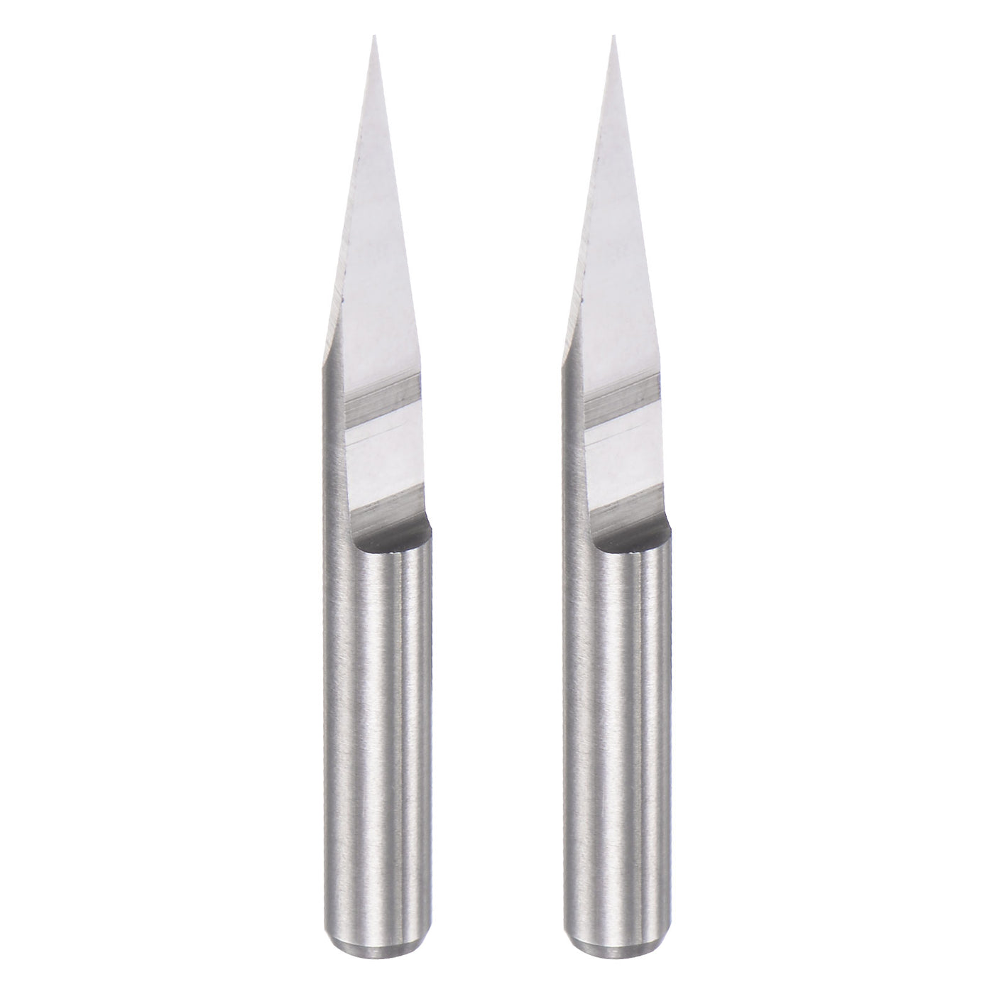 uxcell Uxcell 1/8" Shank 0.1mm Tip 20 Degree Solid Carbide Wood Engraving CNC Router Bit 2pcs