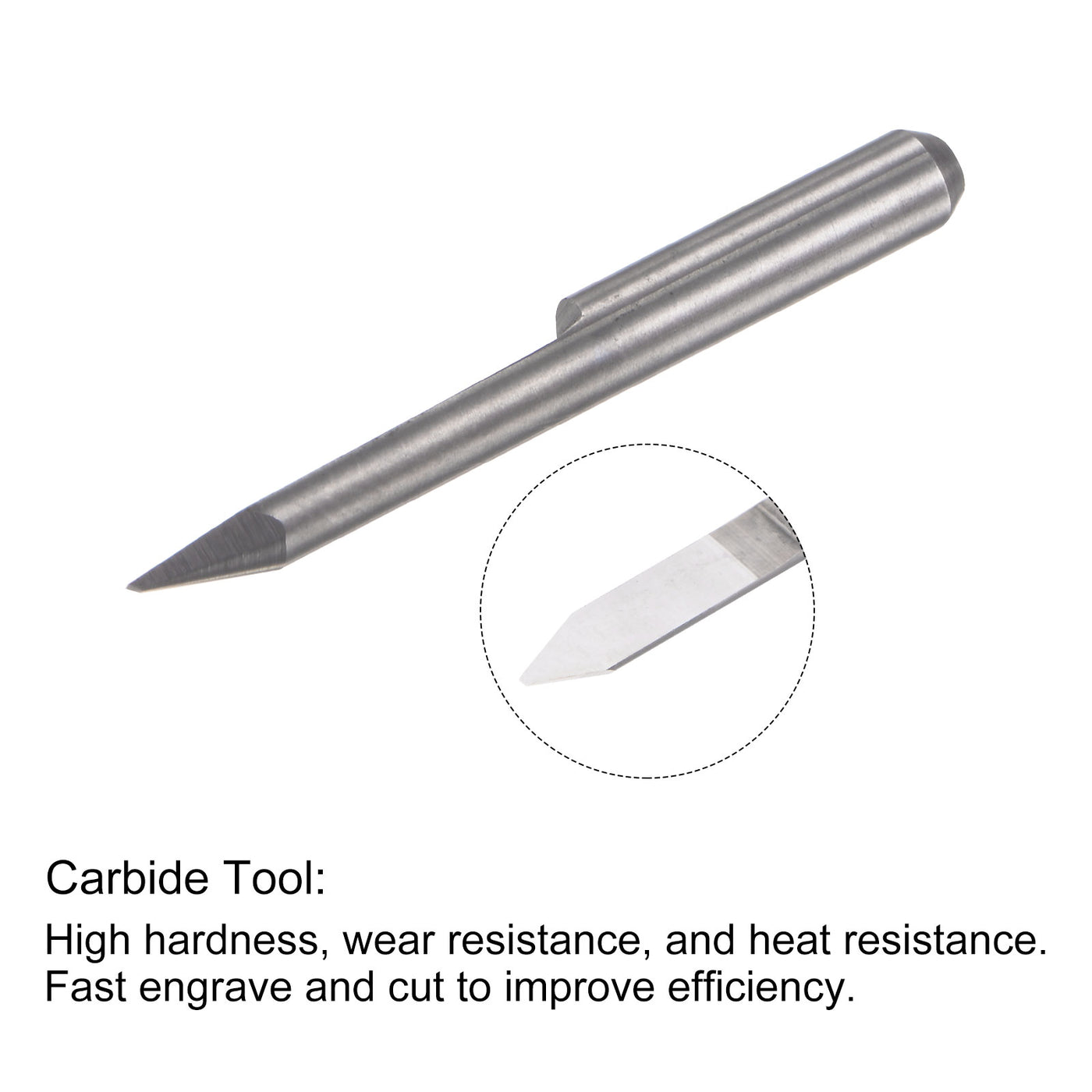 uxcell Uxcell 1/8" Shank 0.3mm Tip 40 Degree Solid Carbide Wood Engraving CNC Router Bit 4pcs