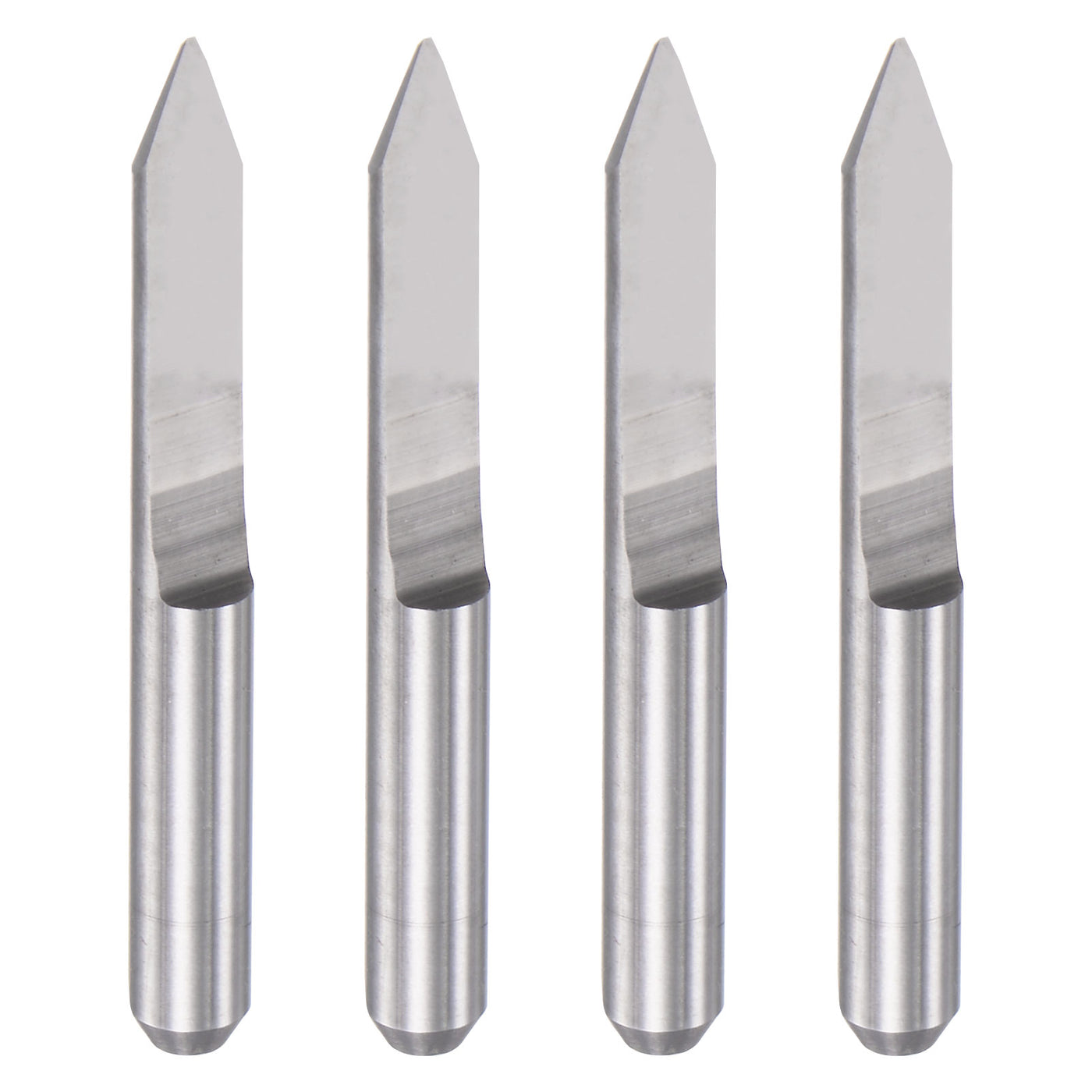 uxcell Uxcell 1/8" Shank 0.3mm Tip 45 Degree Solid Carbide Wood Engraving CNC Router Bit 4pcs