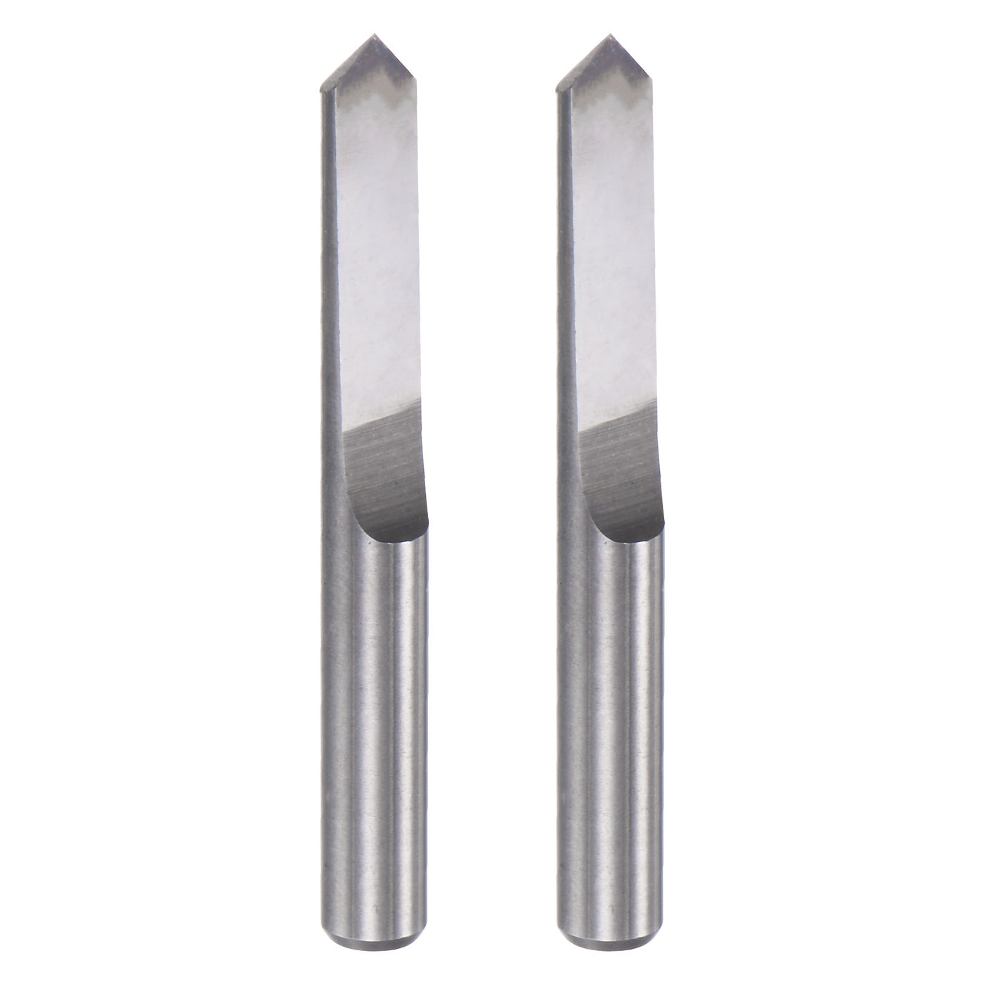 uxcell Uxcell 1/8" Shank 0.1mm Tip 90 Degree Solid Carbide Wood Engraving CNC Router Bit 2pcs