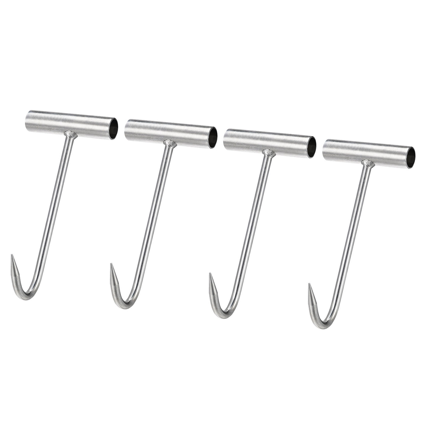 uxcell Uxcell 7.5" T-Handle Meat Boning Hook, Galvanized T Hooks for Kitchen Butcher Shop Restaurant 4Pcs